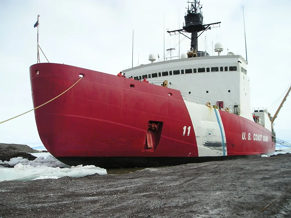 A Red Ice Breaker near South Pole Station