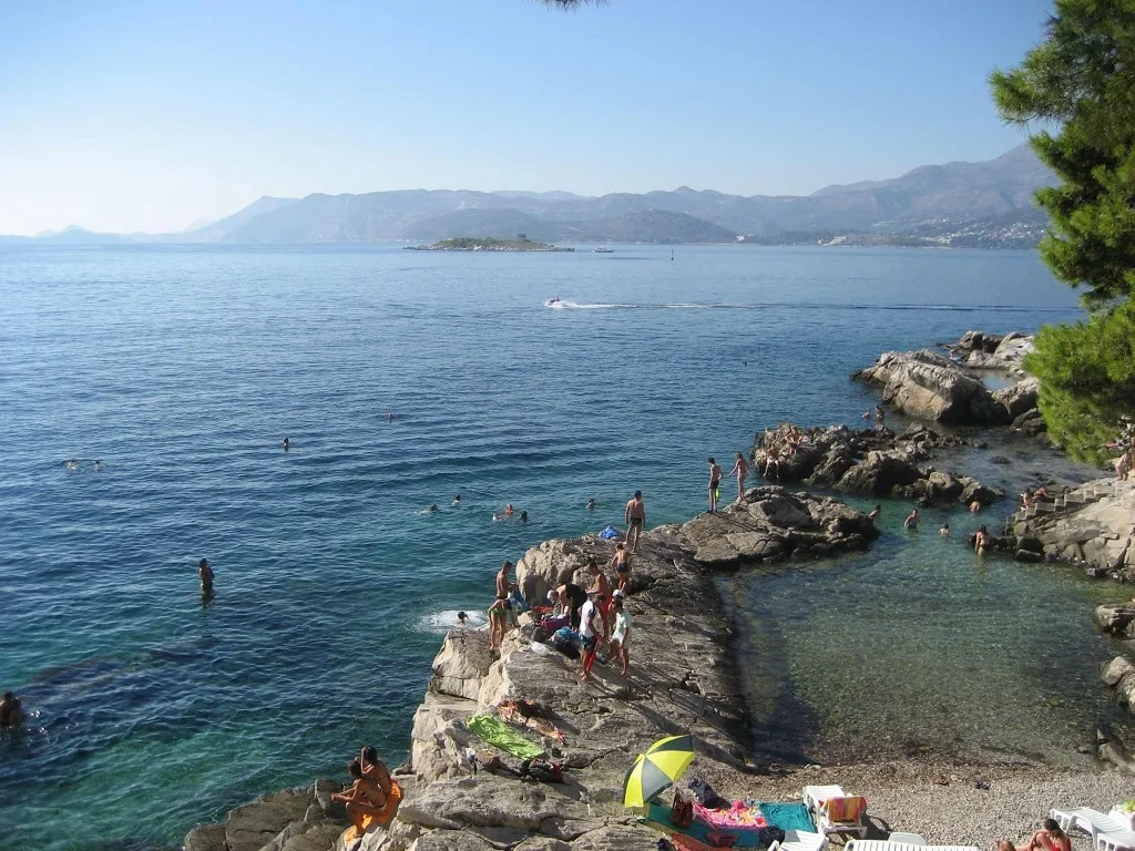 Small beach on the Montenegrin Riviera