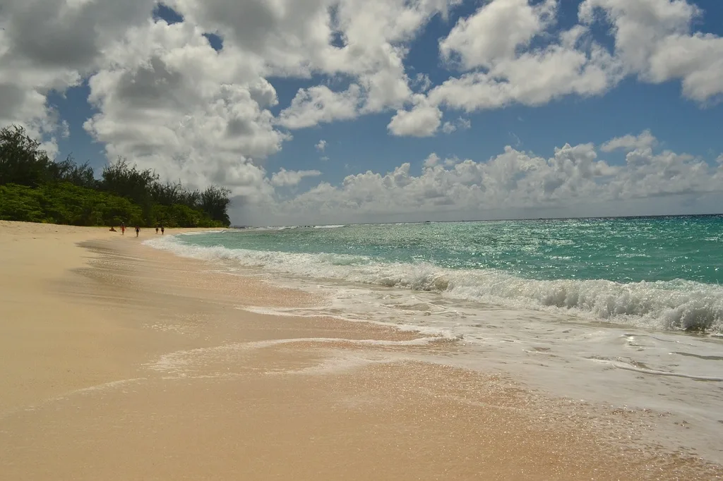 The weather on Barbados beach in September is lovely
