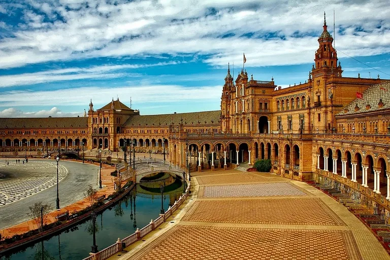 Plaza in Seville in Spain