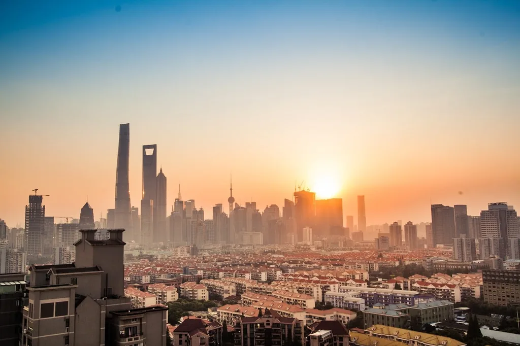A lovely spring day over Shanghai
