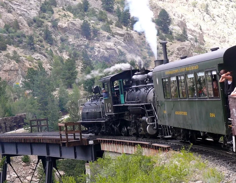 The famous Georgetown Loop Railroad in Colorado